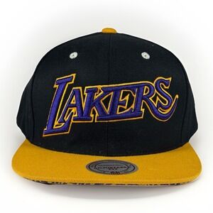 Los Angeles Lakers Mitchell & Ness Black/ Yellow Hardwood Classics Snapbackβ Hat